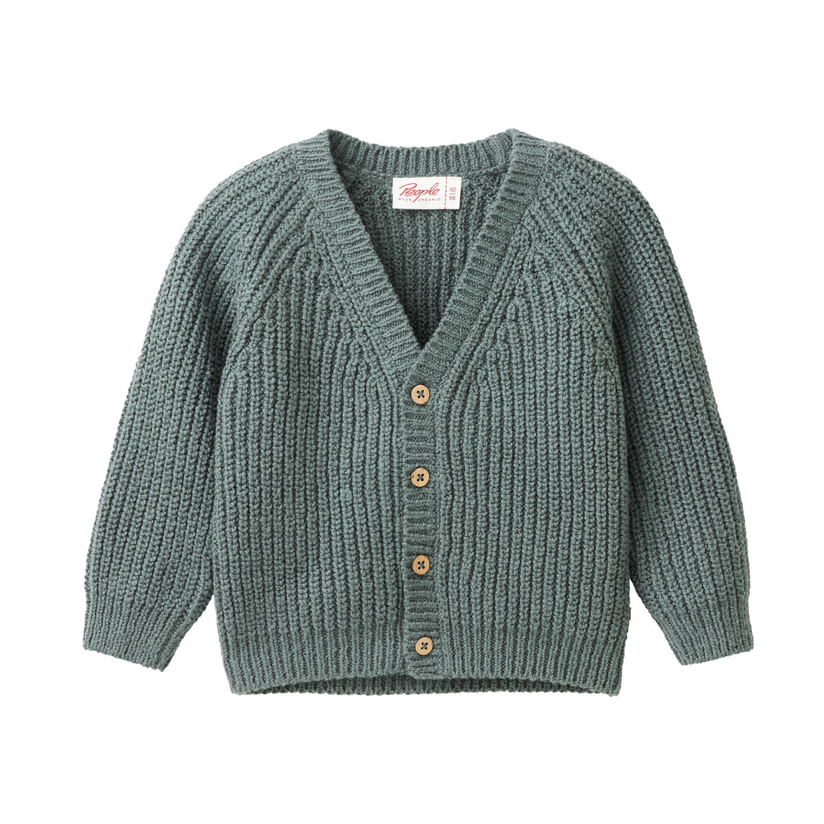Cardigan in Cotone Biologico - Eucalipto