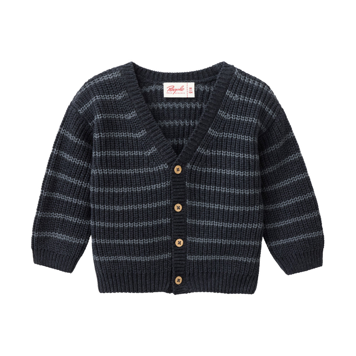 Cardigan in Cotone Biologico - Fumo rigato