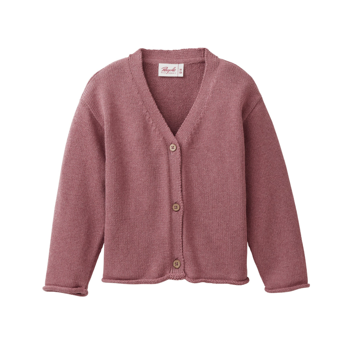 Cardigan in Cotone Biologico - Malva