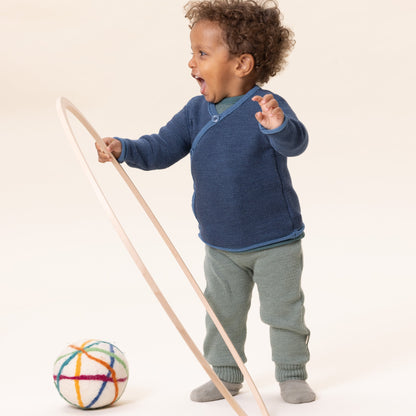 Cardigan con allacciatura kimono - Indaco