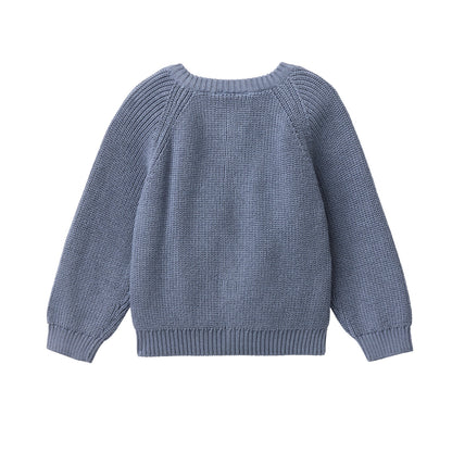 Cardigan in maglia di Cotone Biologico - Oceano