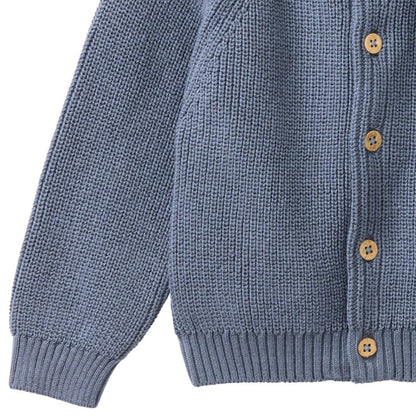 Cardigan in maglia di Cotone Biologico - Oceano