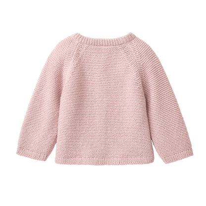 Cardigan in maglia di Cotone Biologico - Malva