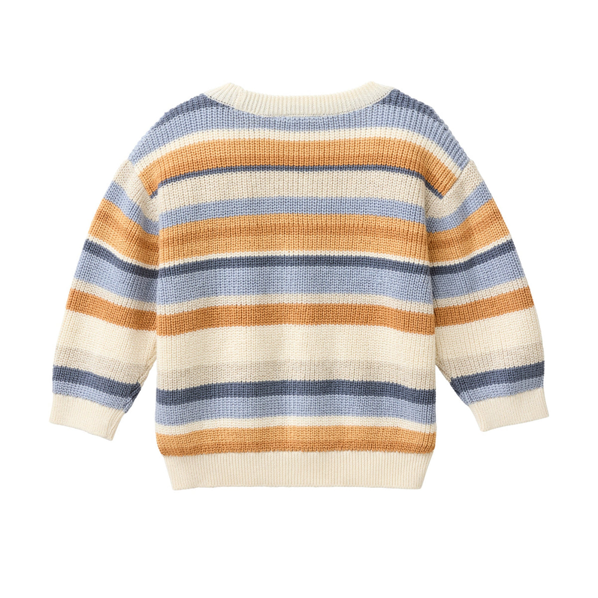 Cardigan in maglia di Cotone Biologico - Righe Multicolor