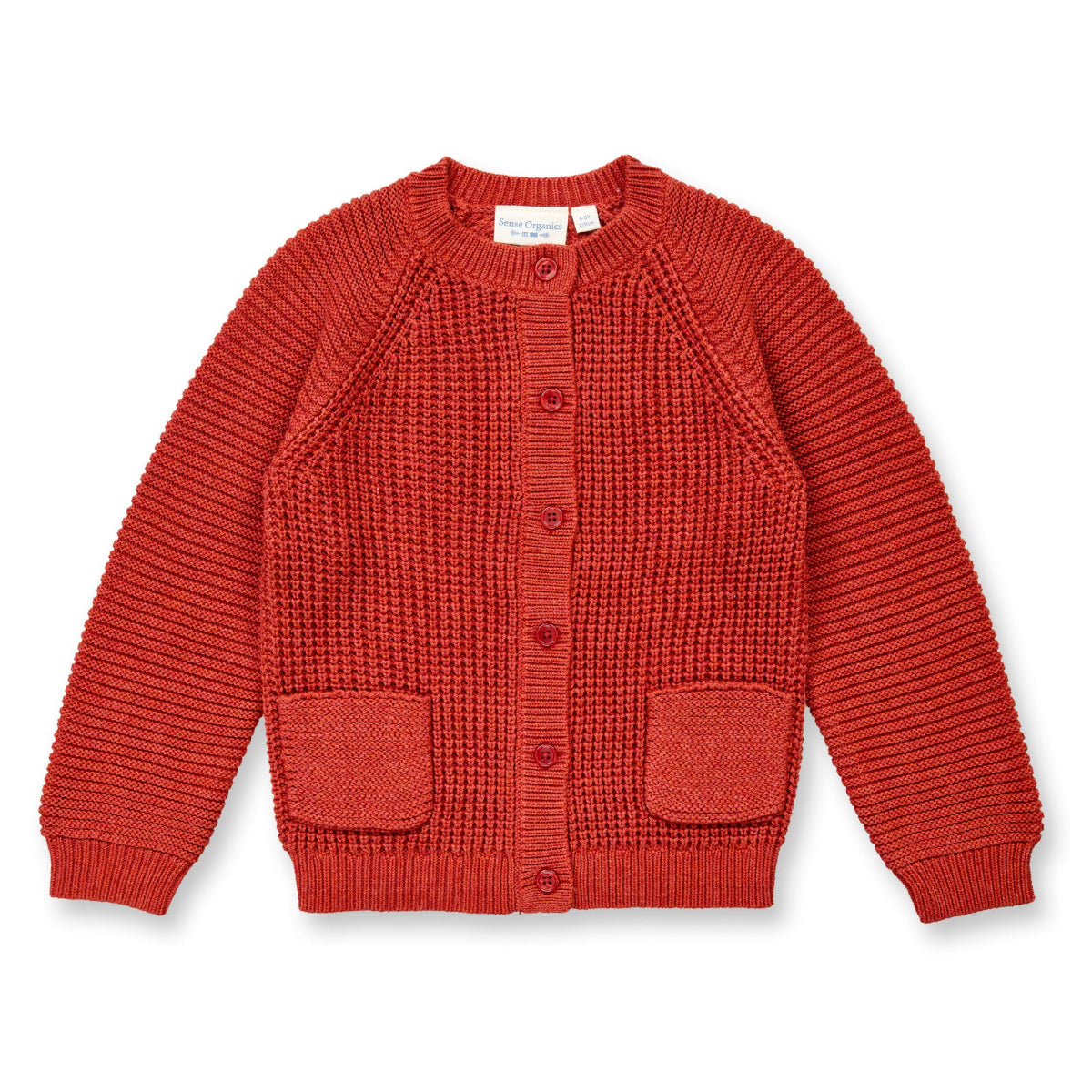 Cardigan in Cotone Biologico - Terracotta