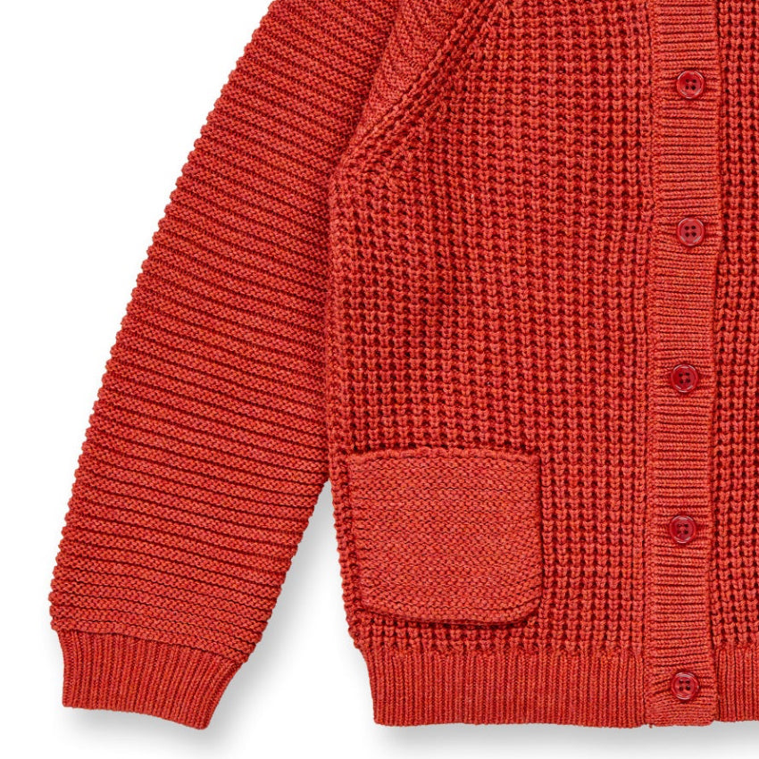 Cardigan in Cotone Biologico - Terracotta