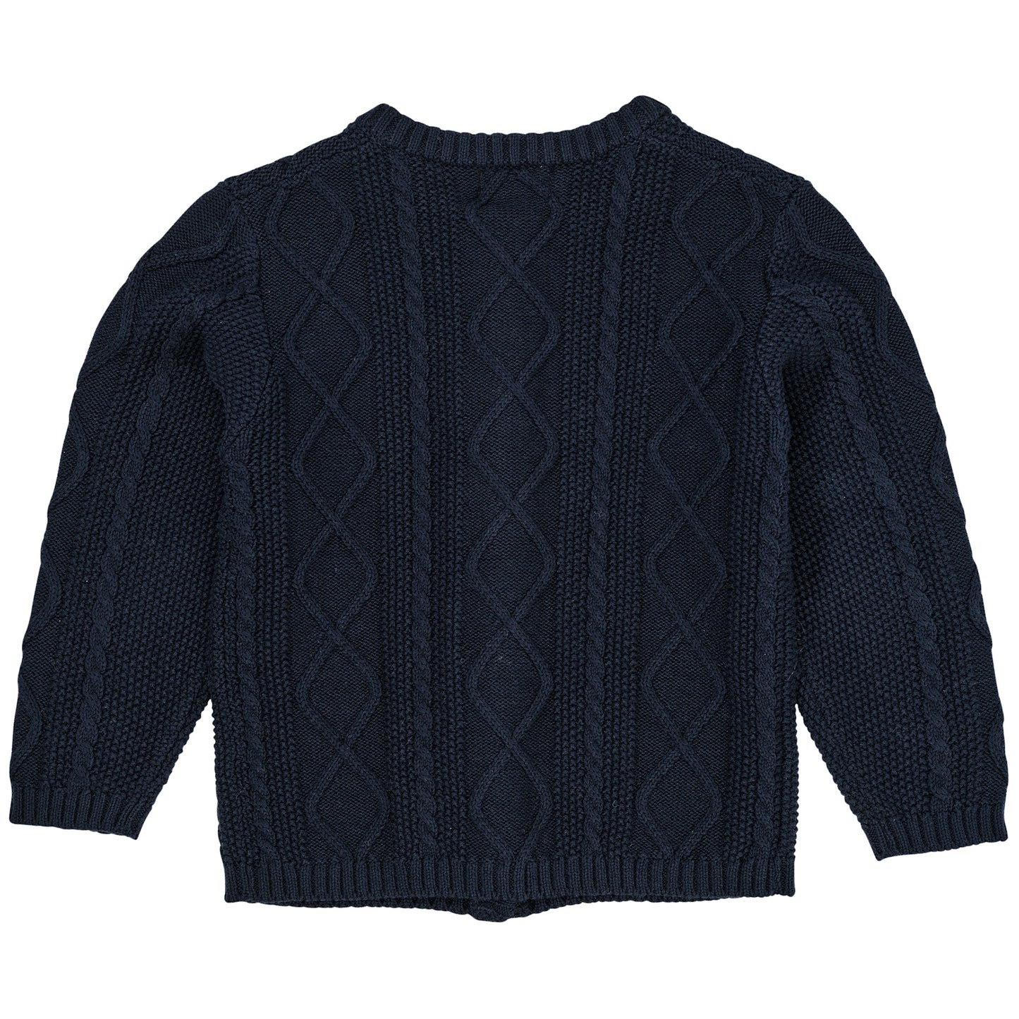 Cardigan trecce in Cotone Biologico - Navy