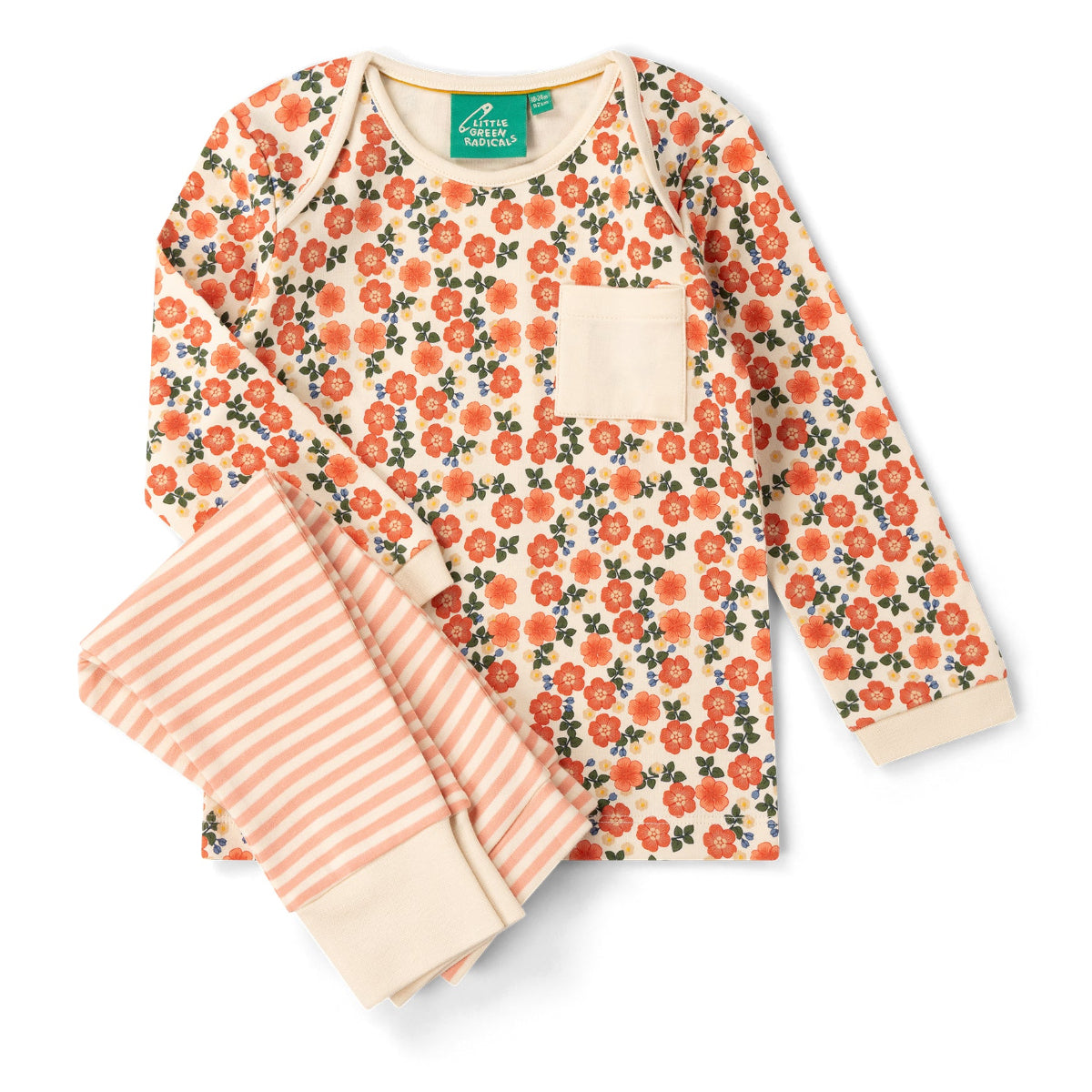 Set 2 pezzi in Cotone Biologico - Fiori