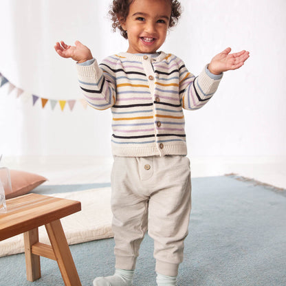 Pantaloni in felpa di cotone biologico - Beige