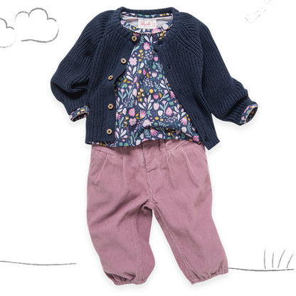 Maglia a manica lunga in cotone biologico - Fiori