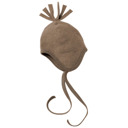 Cuffietta in pile di lana merino - Noce