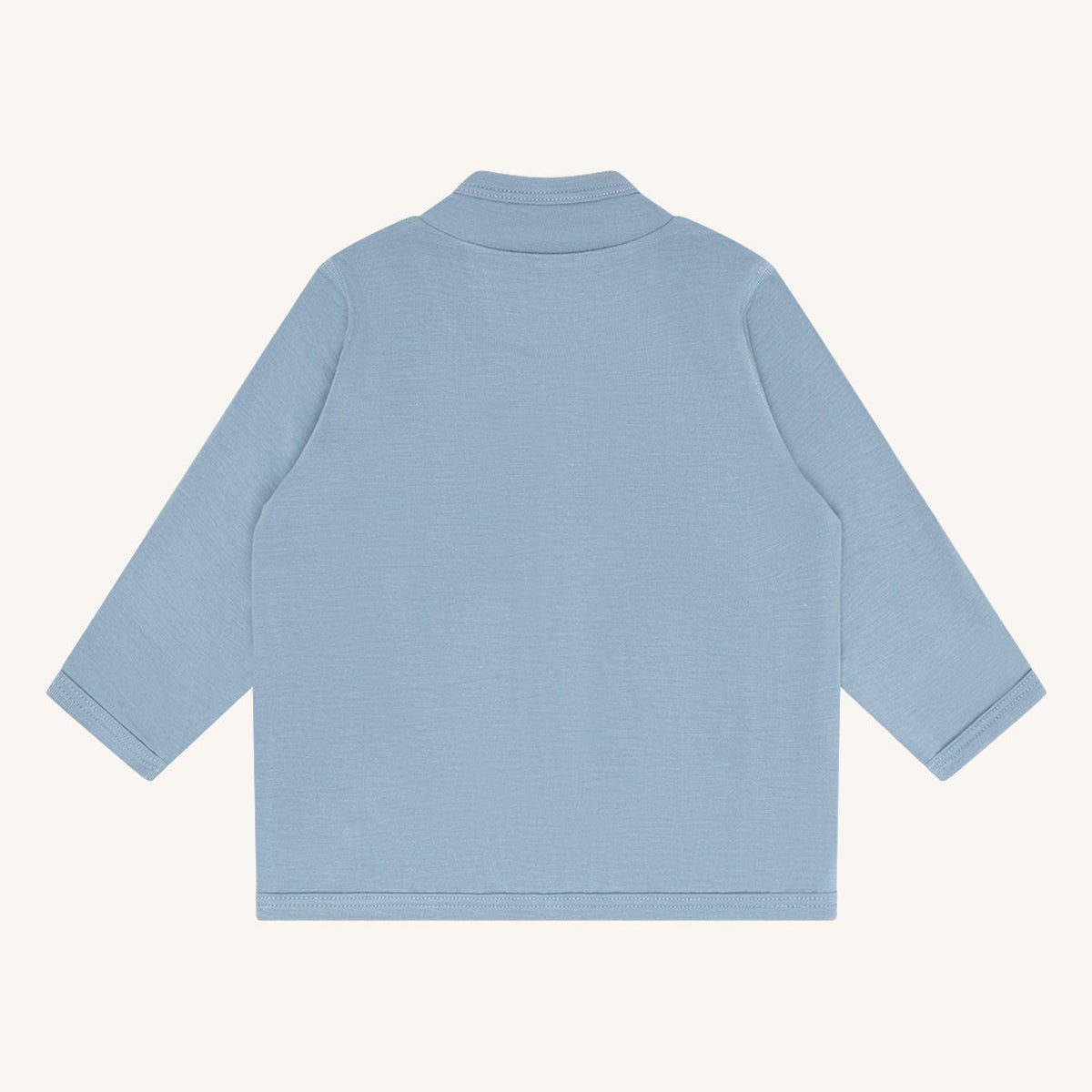 Felpa con zip in Bambù - Azzurro