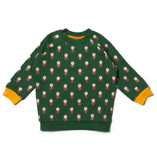 Felpa in Cotone Biologico - Gufi