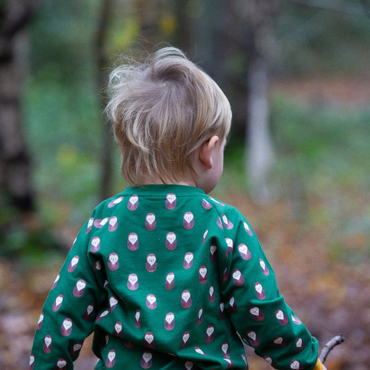 Felpa in Cotone Biologico - Gufi