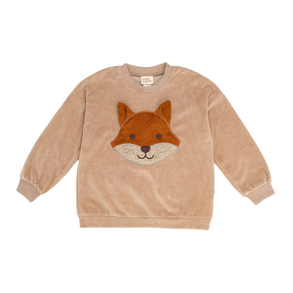 Felpa in Cotone Biologico Velour - Volpe
