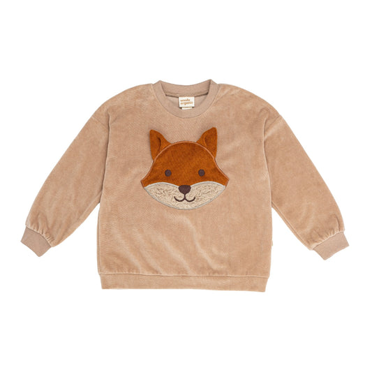 Felpa in Cotone Biologico Velour - Volpe