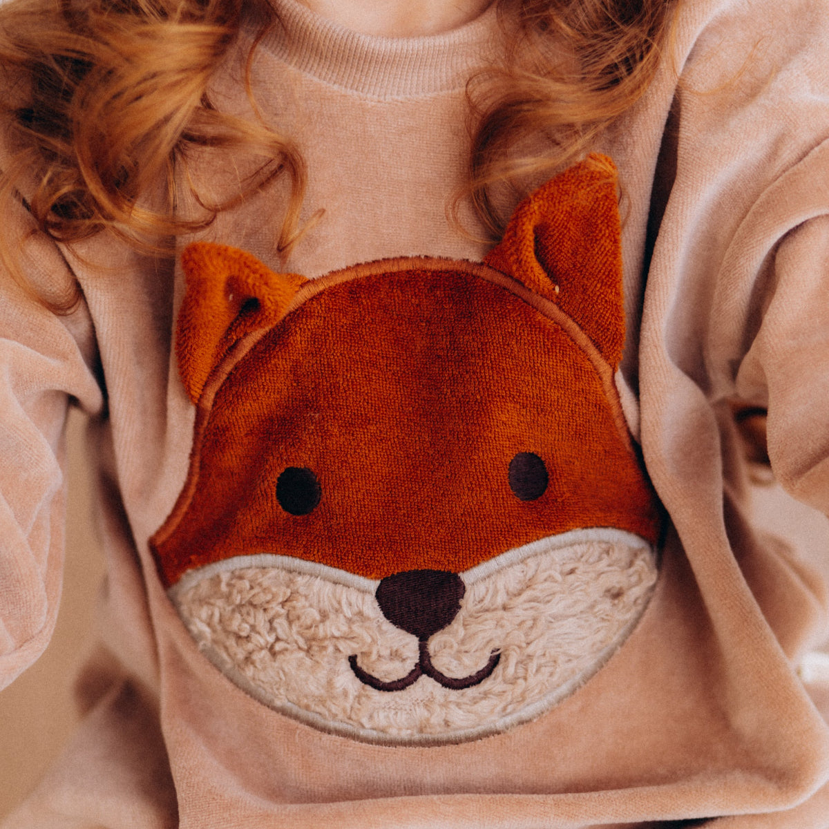 Felpa in Cotone Biologico Velour - Volpe
