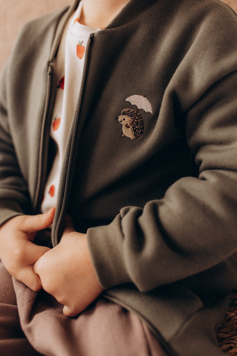 Felpa in Cotone Biologico con Zip