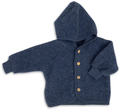 PREORDINE - Giacca in pile di lana biologica - Blu