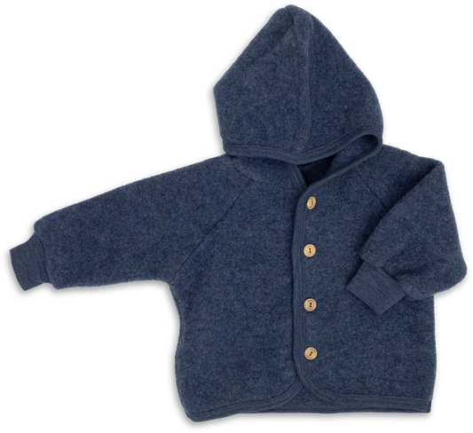 PREORDINE - Giacca in pile di lana biologica - Blu