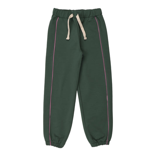 Pantaloni tuta in Cotone Biologico - Verde/Viola