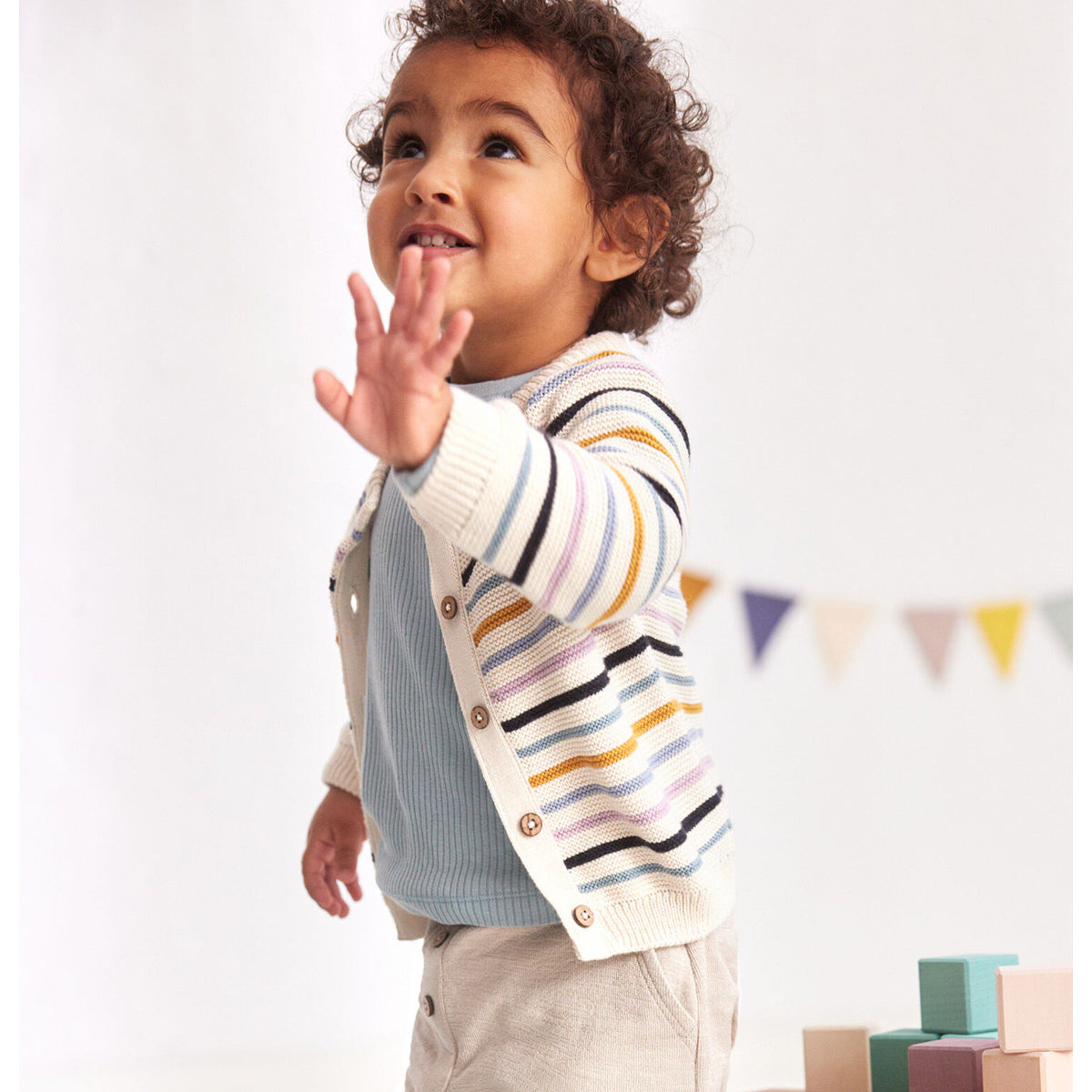 Pantaloni in felpa di cotone biologico - Beige