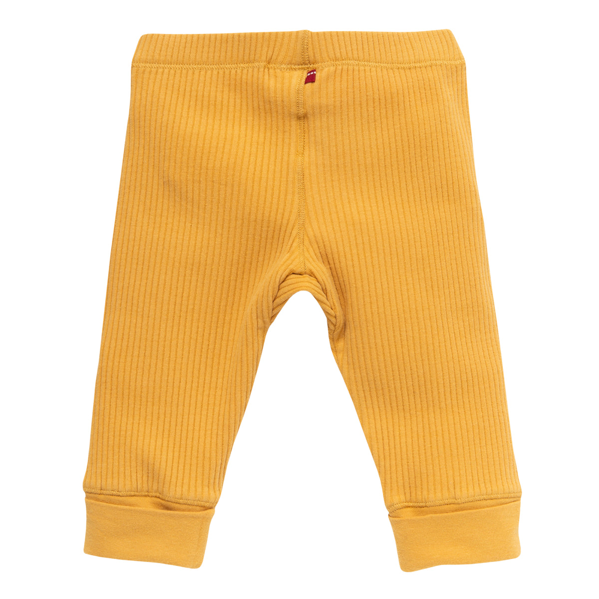 Leggings a costine in cotone biologico - Giallo