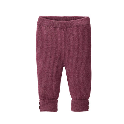 Pantaloni a costine in maglia di Cotone Biologico - Mora