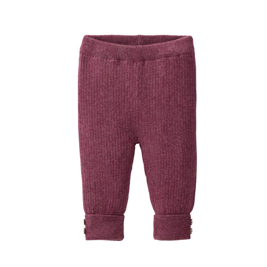 Pantaloni a costine in maglia di Cotone Biologico - Mora