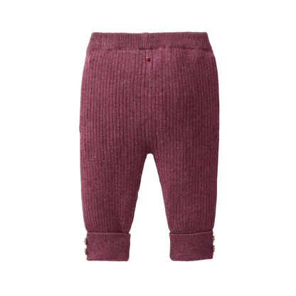 Pantaloni a costine in maglia di Cotone Biologico - Mora