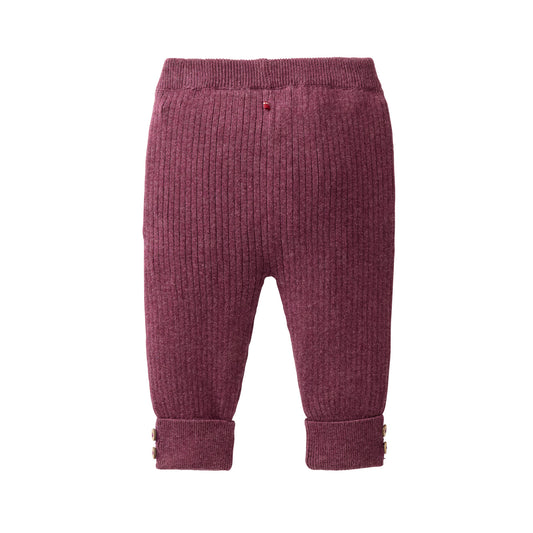 Pantaloni a costine in maglia di Cotone Biologico - Mora