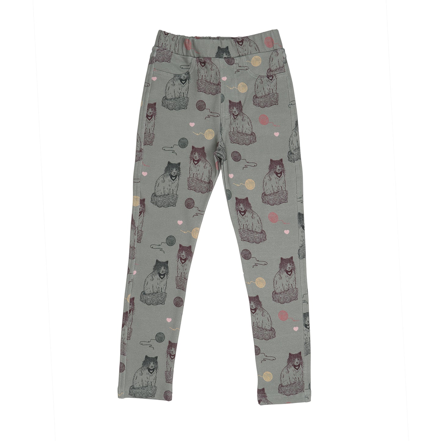 Leggings felpati in Cotone Biologico - Gatti