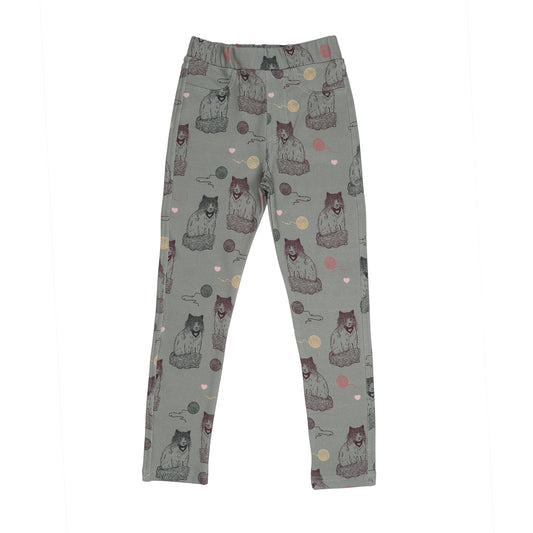 Leggings felpati in Cotone Biologico - Gatti