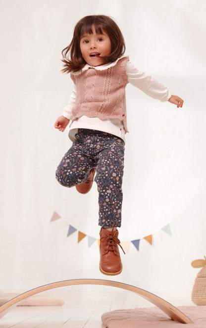 Leggings felpati in Cotone Biologico - Indaco