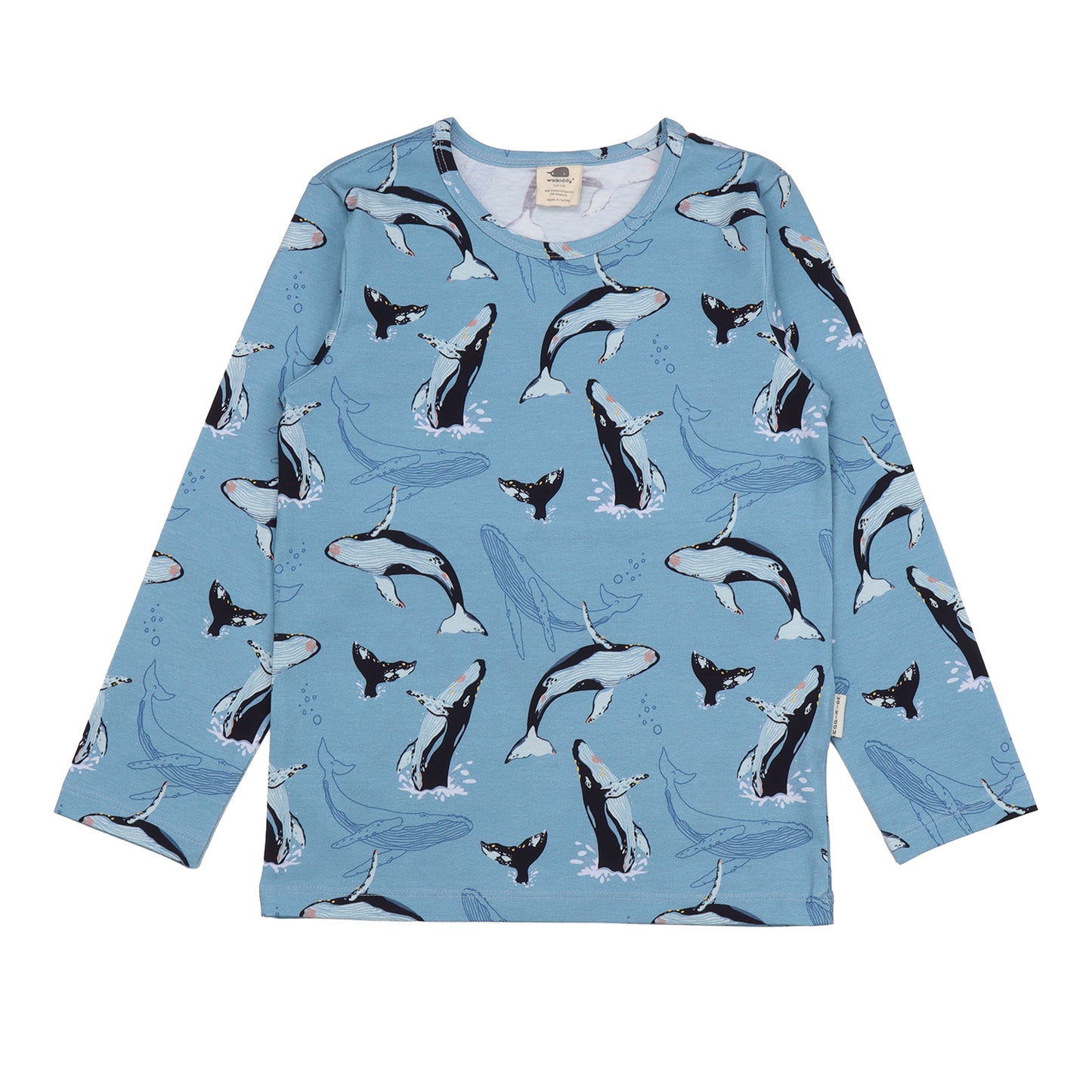 Maglia a maniche lunghe in Cotone Biologico - Balene