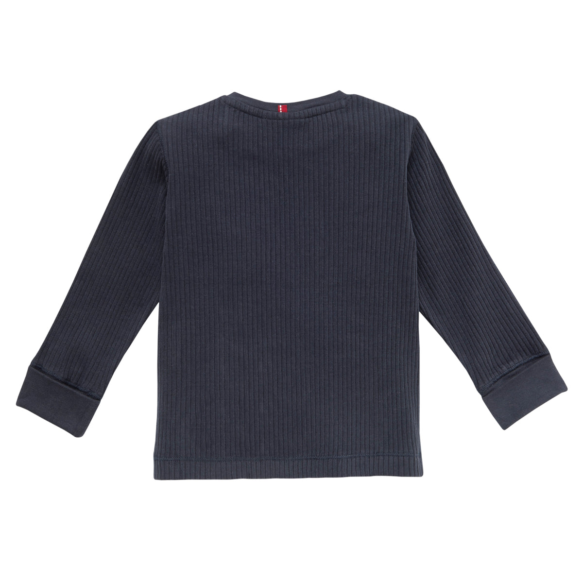 Maglia manica lunga a costine in cotone biologico - Blu