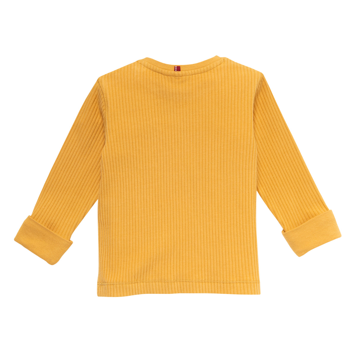 Maglia manica lunga a costine in cotone biologico - Giallo