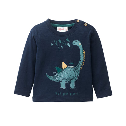 Maglia a manica lunga in cotone biologico - Dinosauri