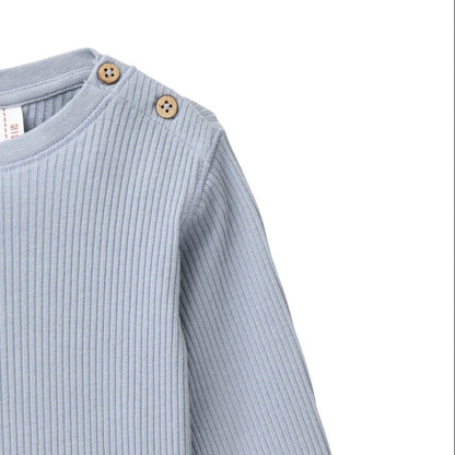 Maglia a costine in Cotone Biologico - Carta da Zucchero