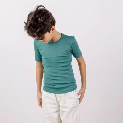 Maglia manica corta Lana Seta - Colori Vari