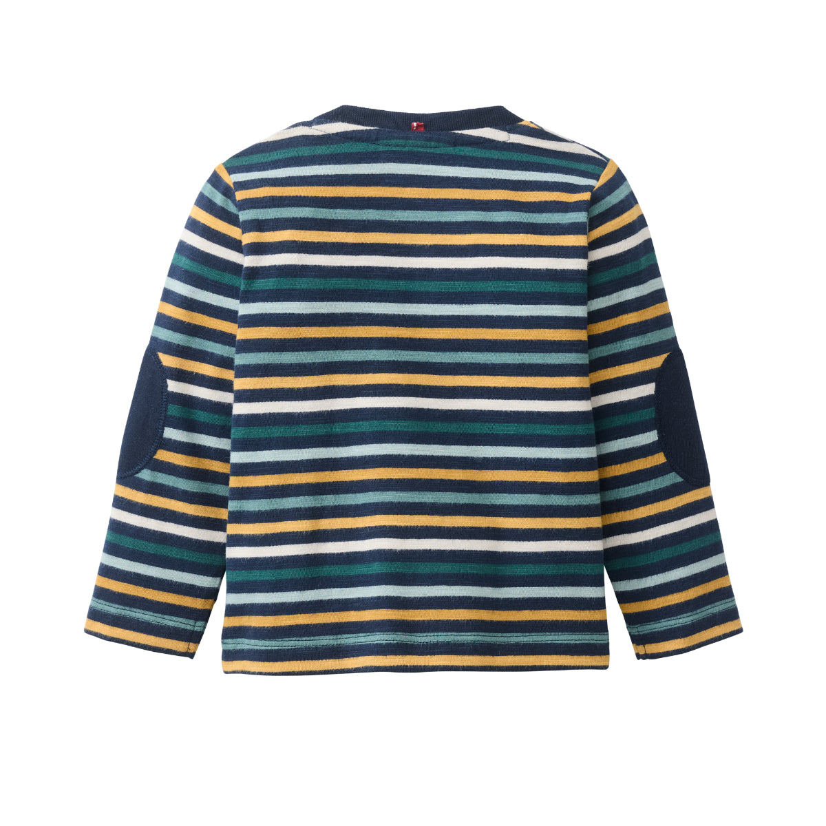 Maglia a manica lunga in cotone biologico - Righe Blu