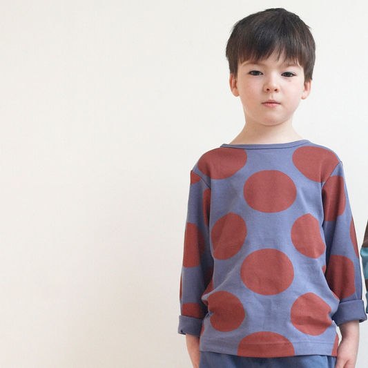 Maglia manica lunga in Cotone Biologico - Giga Pois