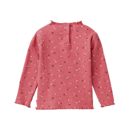 Maglia a costine in Cotone Biologico - Lampone