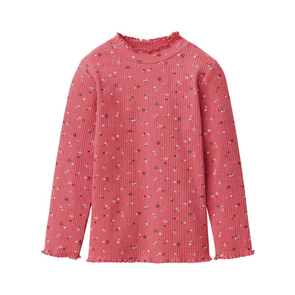 Maglia a costine in Cotone Biologico - Lampone