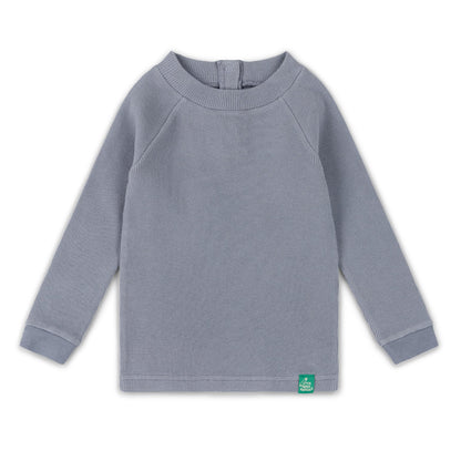 Maglia manica lunga in Cotone Biologico Waffle - Azzurro Polvere