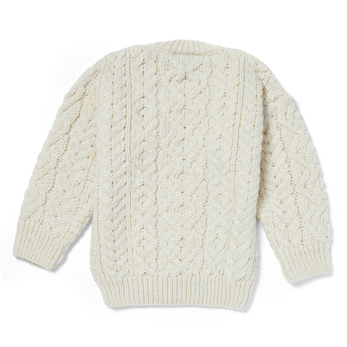Maglioncino Aran in Lana Irlandese - Bianco