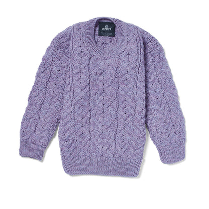 Maglioncino Aran in Lana Irlandese - Lavanda