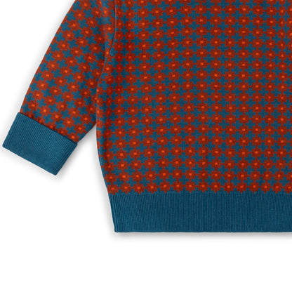 Maglioncino in Cotone Biologico - Ginger Check