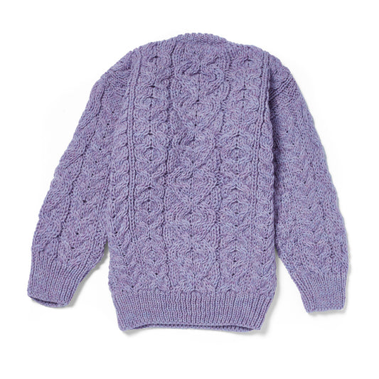 Maglioncino Aran in Lana Irlandese - Lavanda