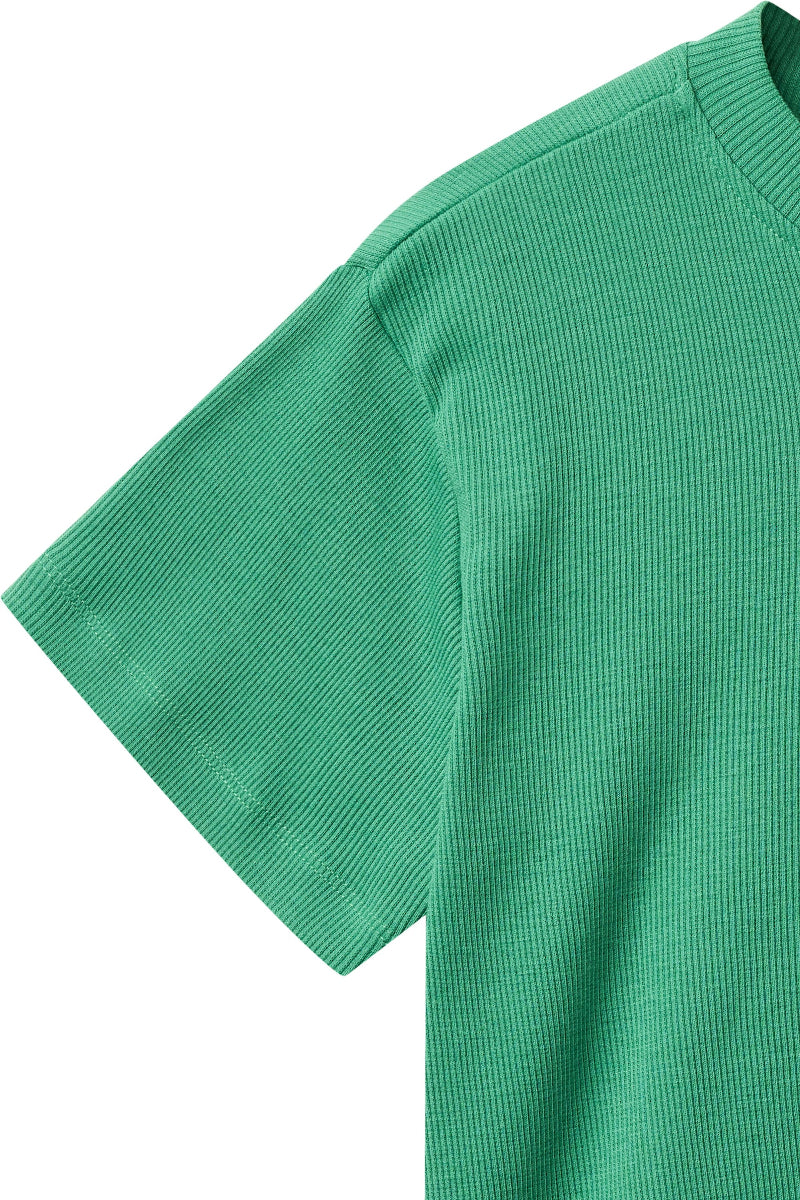 T-shirt in Modal e Cotone - Verde